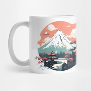 the tranquil beauty of Mount Fuji Mug